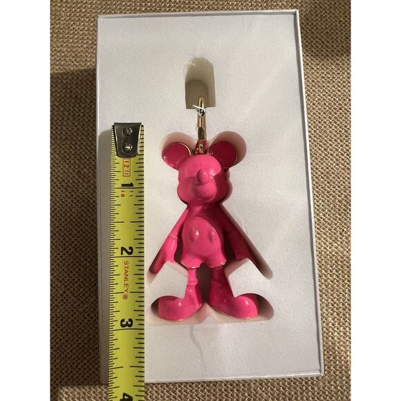 Disney X Baublebar Hot Pink Mickey Mouse Bag Charm Keychain -Rare/HTF - Picture 9 of 9